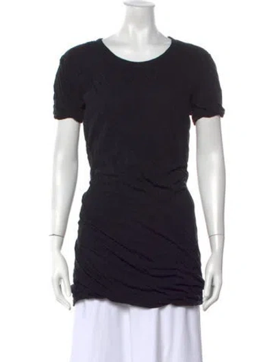 Pre-owned Rick Owens Crew Neck Short Sleeve T-shirt In Black
