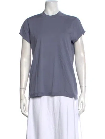 Pre-owned Rick Owens Crew Neck Short Sleeve T-shirt In Blue