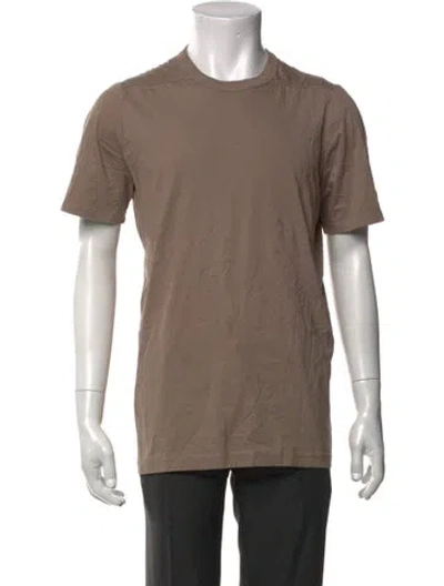 Pre-owned Rick Owens Crew Neck Short Sleeve T-shirt In Brown