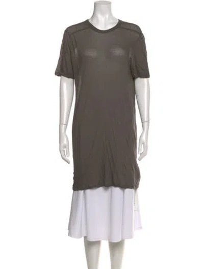 Pre-owned Rick Owens Crew Neck Short Sleeve T-shirt In Gray
