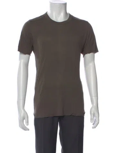 Pre-owned Rick Owens Crew Neck Short Sleeve T-shirt In Gray