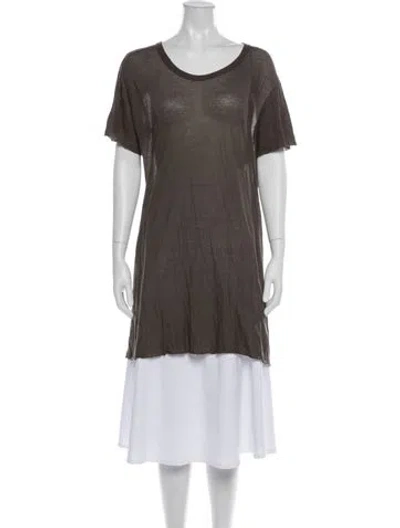 Pre-owned Rick Owens Crew Neck Short Sleeve T-shirt In Gray