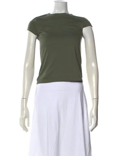 Pre-owned Rick Owens Crew Neck Short Sleeve T-shirt In Green