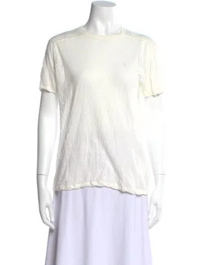Pre-owned Rick Owens Crew Neck Short Sleeve T-shirt In Neutral