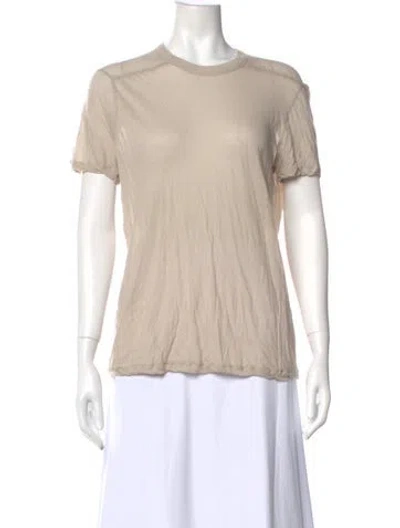 Pre-owned Rick Owens Crew Neck Short Sleeve T-shirt In Neutral