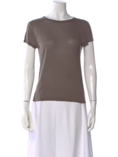 Pre-owned Rick Owens Crew Neck Short Sleeve T-shirt In Neutral