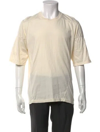 Pre-owned Rick Owens Crew Neck Short Sleeve T-shirt In Neutral