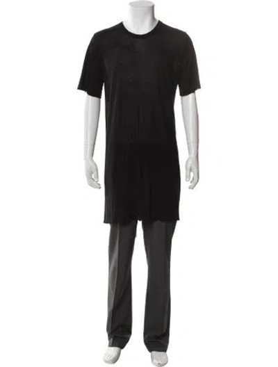 Pre-owned Rick Owens Crew Neck Short Sleeve T-shirt W/ Tags In Black