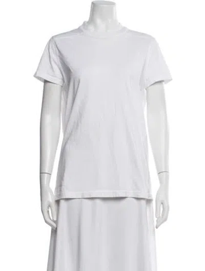 Pre-owned Rick Owens Crew Neck Short Sleeve T-shirt In White