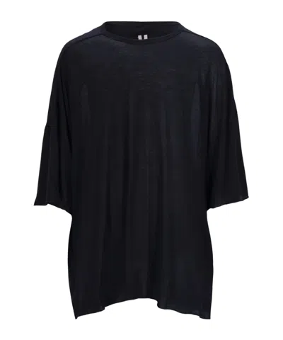 Rick Owens Crew Neck Short-sleeved T-shirt In Blue