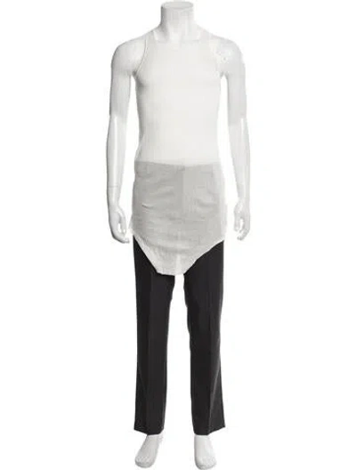 Pre-owned Rick Owens Crew Neck Sleeveless Tank In Neutrals