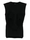 Rick Owens Crew-neck Sleeveless Top In Black