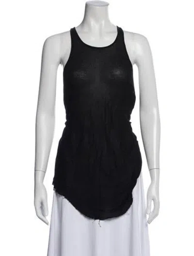 Pre-owned Rick Owens Crew Neck Sleeveless Top In Black