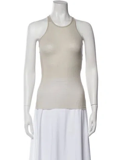 Pre-owned Rick Owens Crew Neck Sleeveless Top In Neutral
