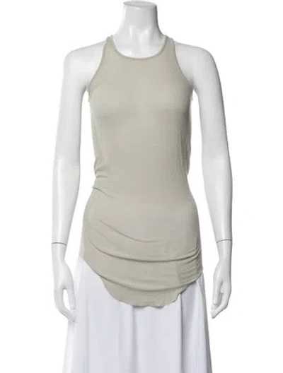 Pre-owned Rick Owens Crew Neck Sleeveless Top In Neutrals