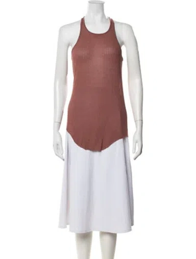 Pre-owned Rick Owens Crew Neck Sleeveless Top In Neutrals