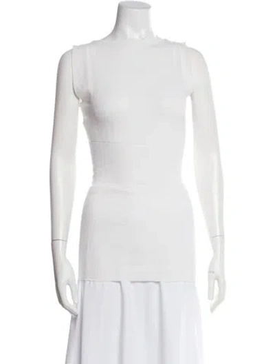 Pre-owned Rick Owens Crew Neck Sleeveless Top In White