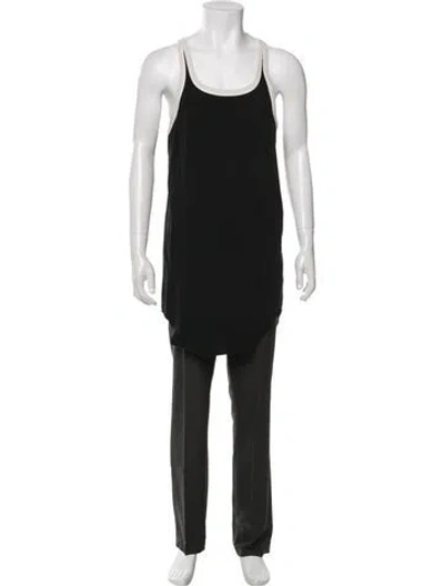Pre-owned Rick Owens Crew Neck Sleeveless T-shirt In Black