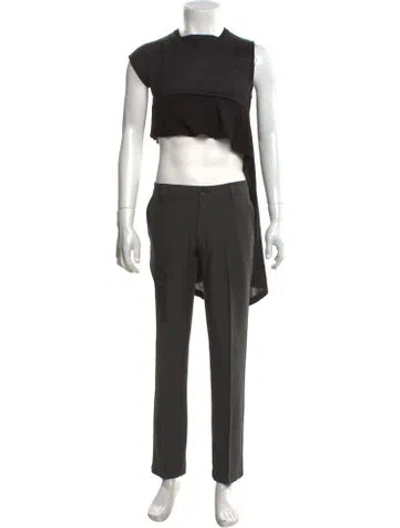 Pre-owned Rick Owens Crew Neck Sleeveless T-shirt In Black