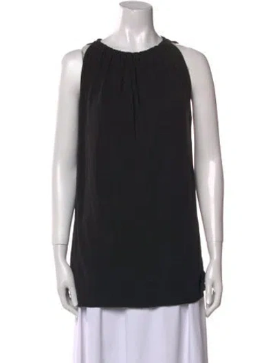 Pre-owned Rick Owens Crew Neck Sleeveless Tunic In Black