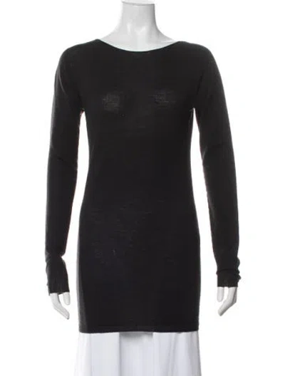 Pre-owned Rick Owens Crew Neck Sweater In Black