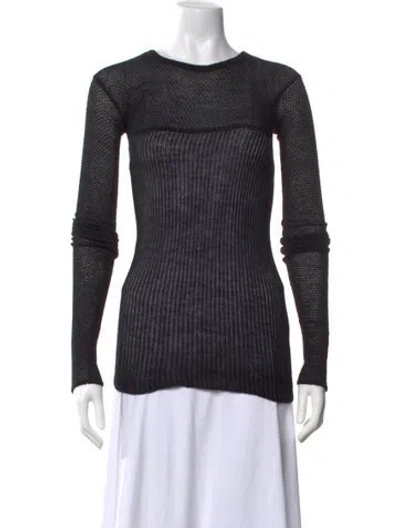 Pre-owned Rick Owens Crew Neck Sweater In Black