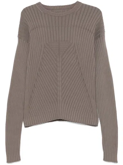 Rick Owens Crew-neck Sweater In Brown
