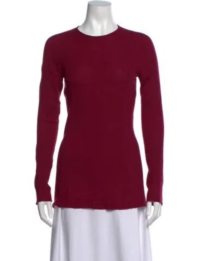 Pre-owned Rick Owens Crew Neck Sweater In Burgundy