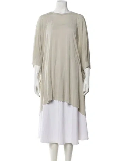 Pre-owned Rick Owens Crew Neck Three-quarter Sleeve Tunic In Gray
