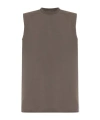 Rick Owens Raw-edge Sleeveless Vest In Brown