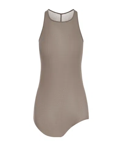 Rick Owens Crew Neck Vest In Nude & Neutrals