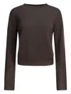 Rick Owens Crew-neck Wool Sweater In Brown