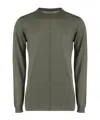 Rick Owens Sweater With A Round Neck Made Of Cotton In Green