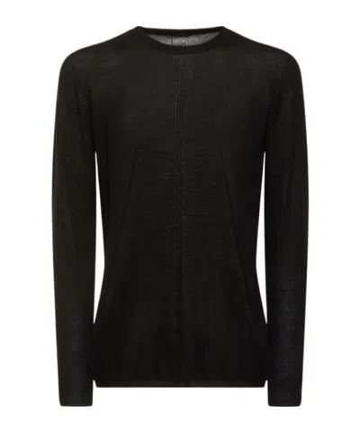 Rick Owens Crewneck Longsleeve Knit Sweater In Black