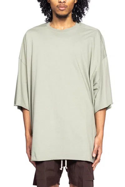 Rick Owens Crewneck Oversized T-shirt In Celadon