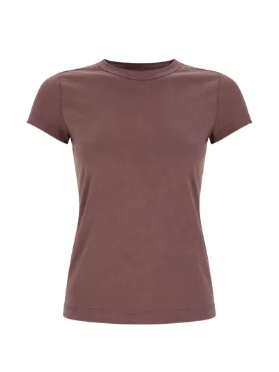Rick Owens Crew-neck Short-sleeve T-shirt In Brown