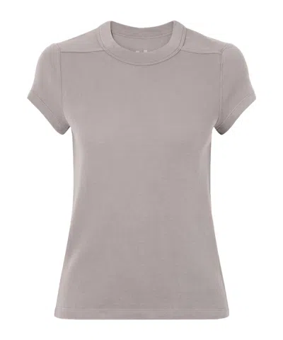 Rick Owens Level Cropped Cotton-jersey T-shirt In Gray