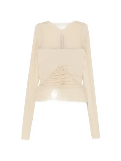 Rick Owens Crew-neck Top In Neutral