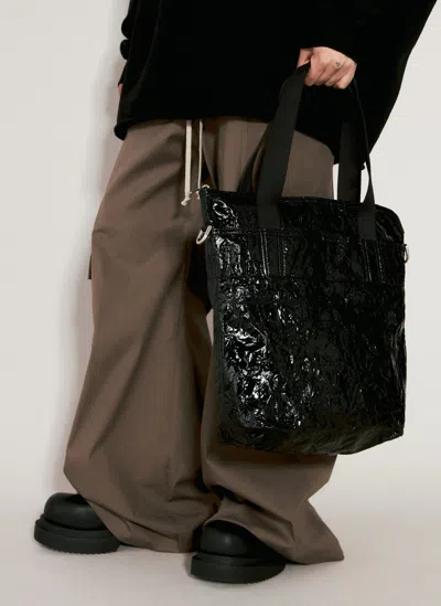 Rick Owens Crinkled Tote Bag In Black