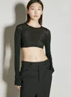 RICK OWENS CROP LONG-SLEEVE TOP