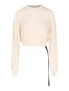 Rick Owens Crop T -shirt With Lace In White