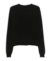 Rick Owens Cropped Biker Level Sweater In Black