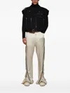 Rick Owens Cropped Biker Vest In Blue