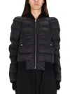 Rick Owens Black Concordians Duvet Flight Down Jacket In Black