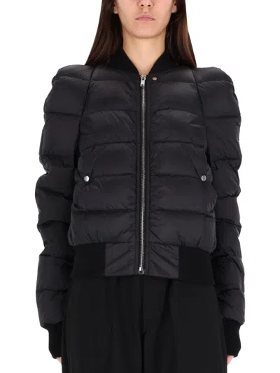 Rick Owens Black Concordians Duvet Flight Down Jacket