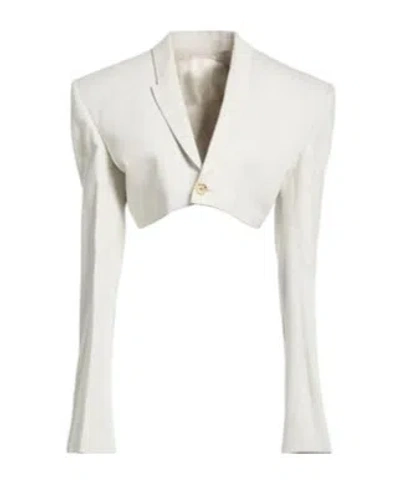 Rick Owens Cropped Blazer In White