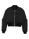 Rick Owens Cropped Bomber Jacket In Black