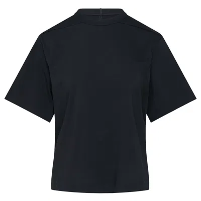 Rick Owens Cropped Brad Classic Cotton Tee In Black