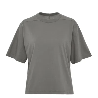 Rick Owens Cropped Brad Classic Cotton T-shirt In Gray