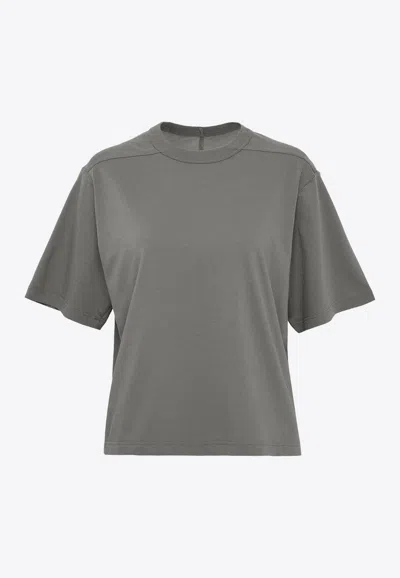 Rick Owens Cropped Brad T-shirt In Gray